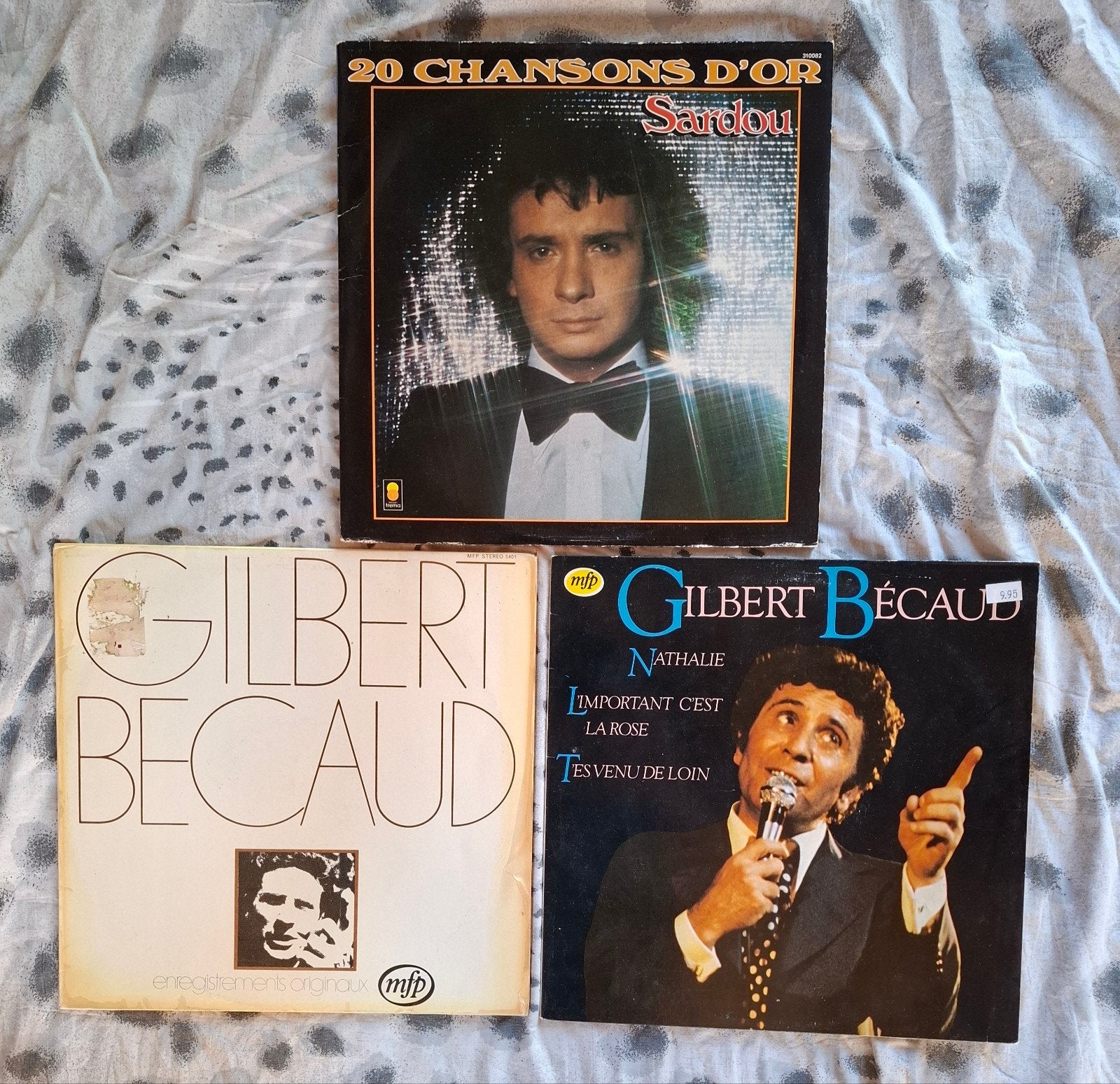 Gilbert Bécaud & Sardou LP's - Franse Chansons, Ophalen of Verzenden, Gebruikt, 12 inch, LP