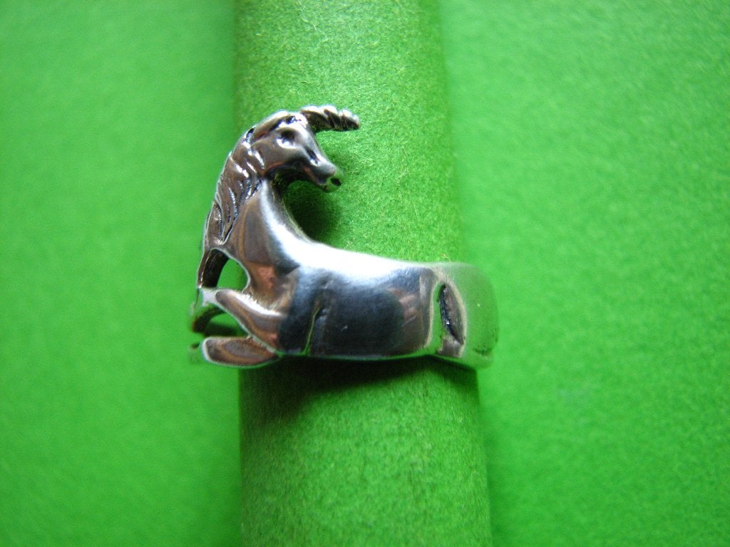Mooie fijne Zilveren Ring - Eenhoorn - maat 18,5, Verzenden, Zilver, Ring