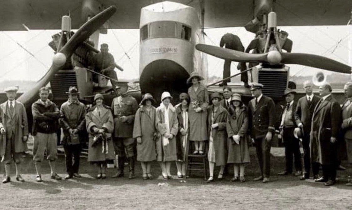Sikorsky S-29A Yorktown Doop 1925 - Linnen Afdruk, Ophalen of Verzenden, Gebruikt, Kaart, Foto of Prent