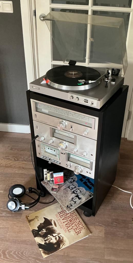 Sony stereotoren met versterker TA-212, Ophalen, Tuner of Radio, Gebruikt, Losse componenten