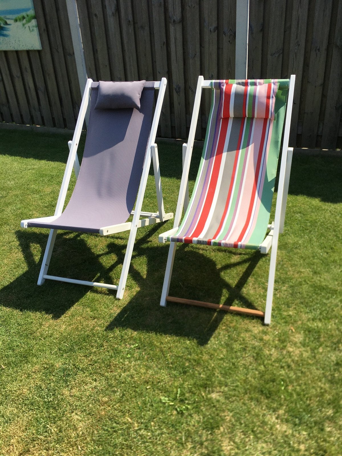 Twee houten tuinstoelen, Ophalen, Gebruikt, Hout, Inklapbaar