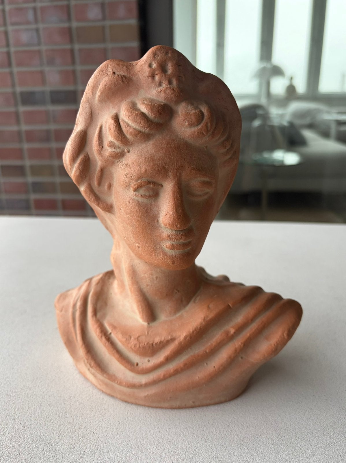 Terracotta buste, Antiek en Kunst, Kunst | Beelden en Houtsnijwerken, Buste, Overige materialen, Religie, 20 - 50 cm, Europa, Klassiek