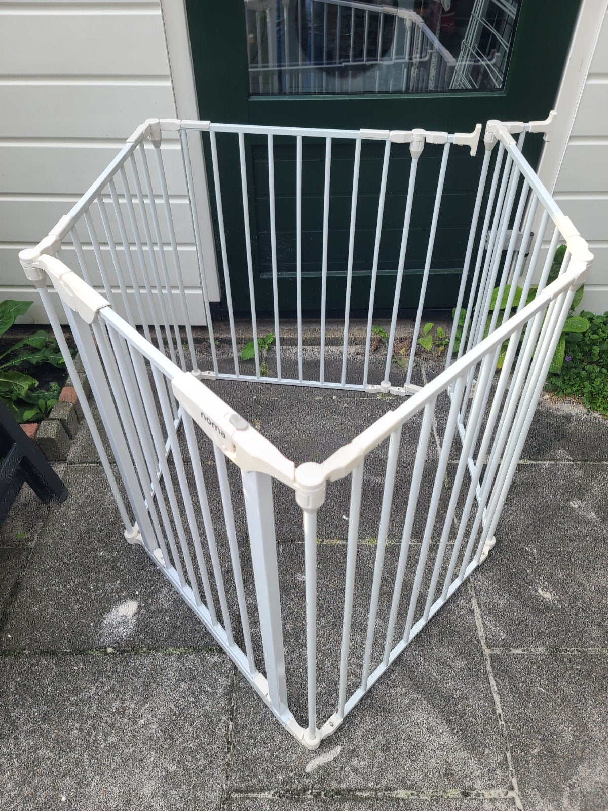 Noma veiligheidshek met 5 panelen, wit, Kinderen en Baby's, Boxen, Ophalen, Zo goed als nieuw, Rechthoekig