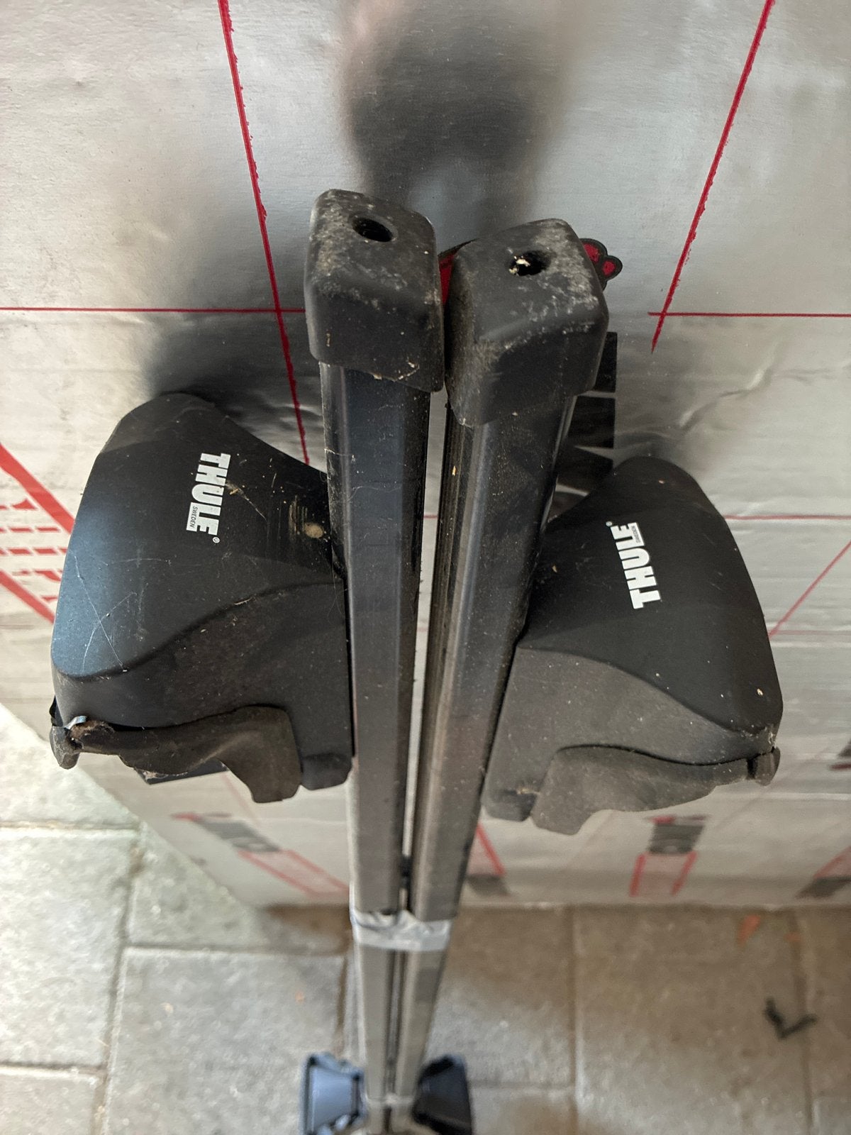 Thule Dakdragers - open rails, Auto diversen, Ophalen of Verzenden, Gebruikt
