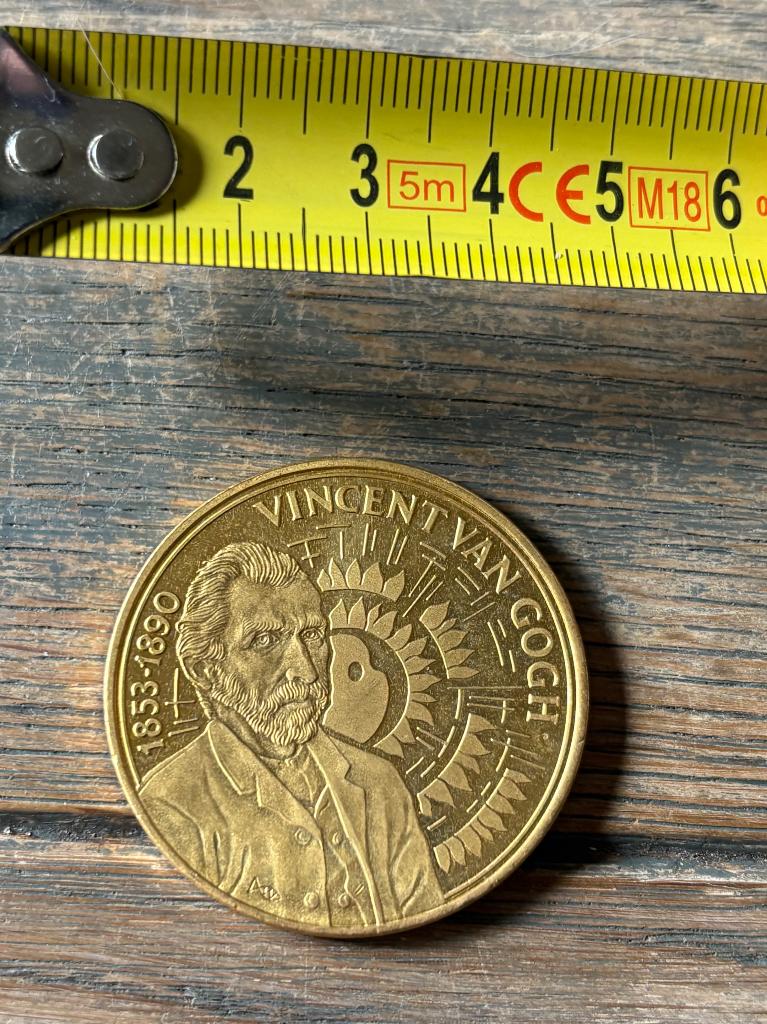Grote penning Vincent van Gogh, Ophalen of Verzenden, Overige materialen, Nederland