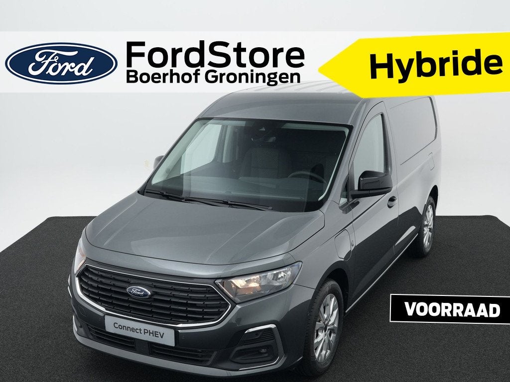 Ford Transit Connect 1.5 EcoBoost PHEV L2 Limited | Trekhaak, Auto's, Bestelauto's, 12 maanden, 1498 cc, Zwart, 4 cilinders