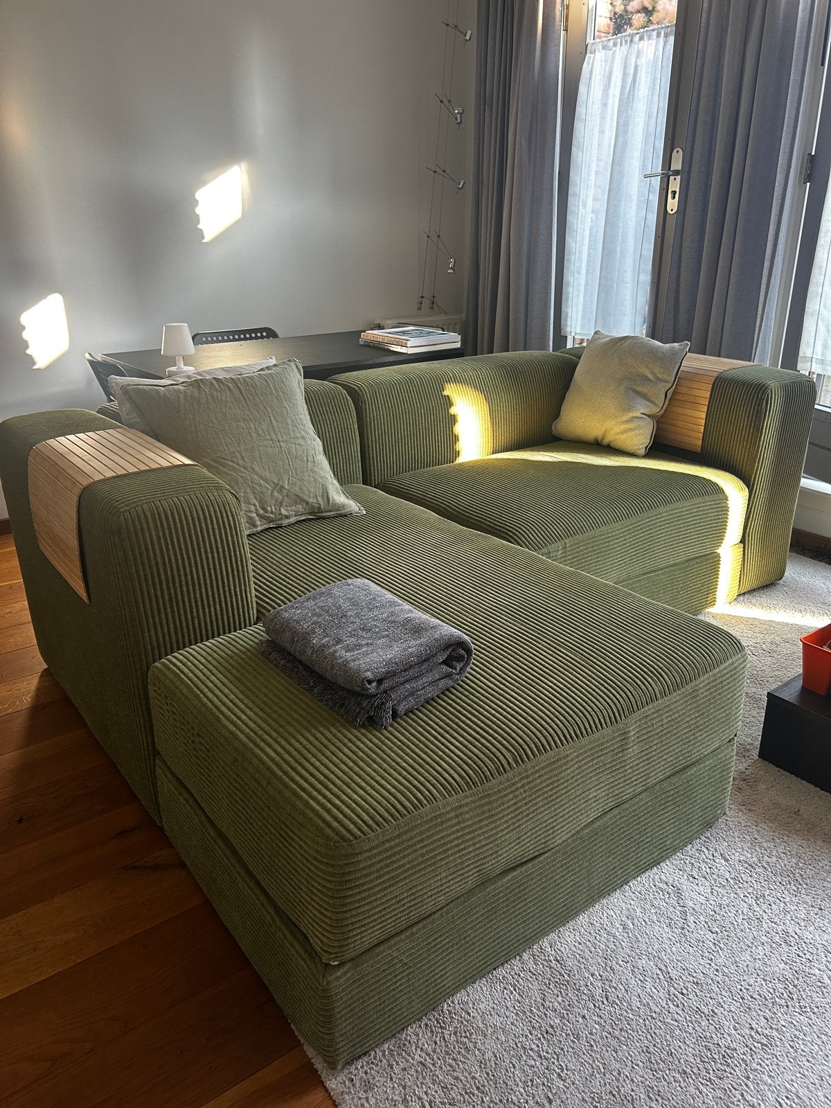 JÄTTEBO Couch Green - Good as Neuw, Ophalen, 100 tot 125 cm, Hoekbank, Driepersoons