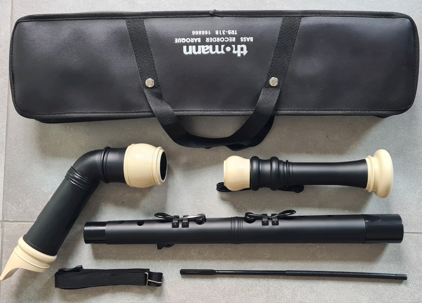 Thomann Basblokfluit TRB-31B met hoes - Zo goed als nieuw, Ophalen of Verzenden, Zo goed als nieuw, Bas, Met koffer, hoes of etui