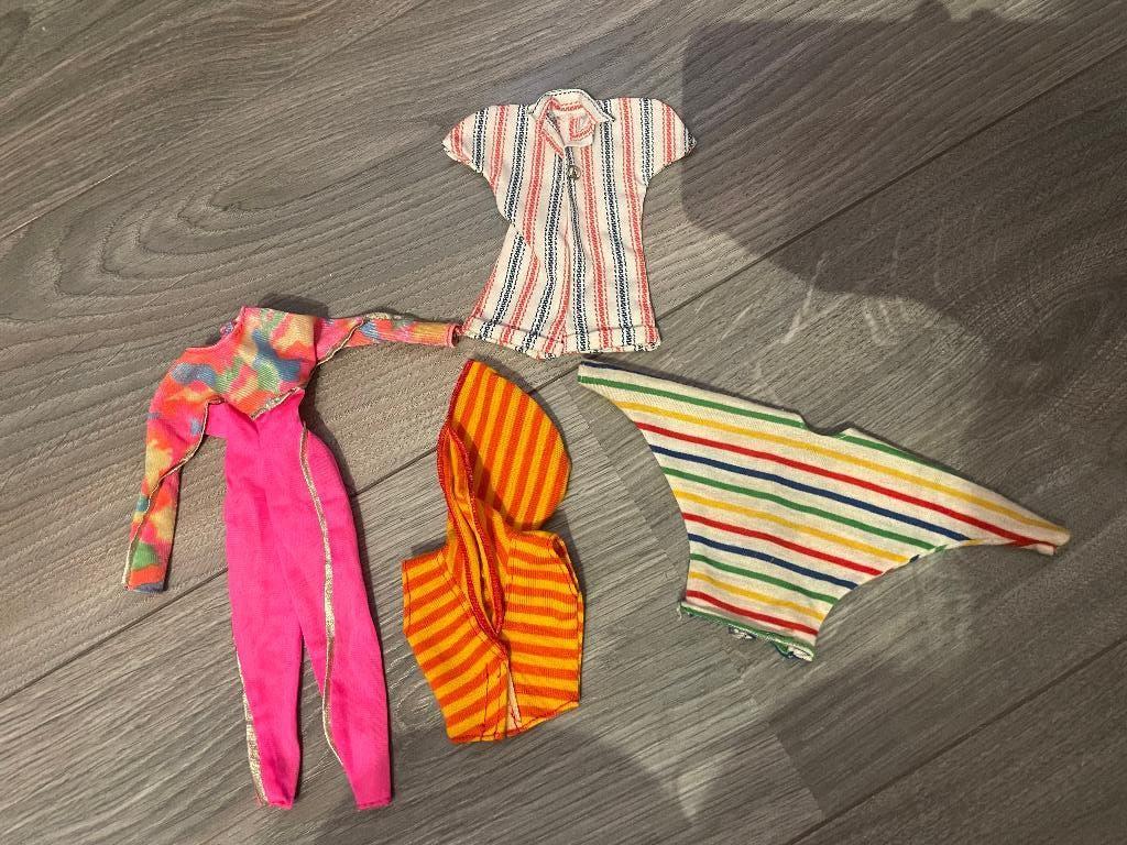 vintage retro barbie sindy fleur skipak blouse jumpsuit jurk, Ophalen of Verzenden, Zo goed als nieuw, Kleertjes