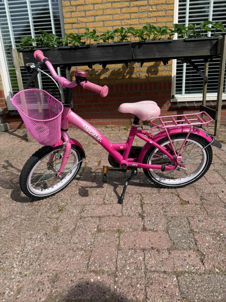 Roze gazelle Isabella 16 inch, Fietsen en Brommers, Ophalen, Gebruikt, 16 inch, Handrem