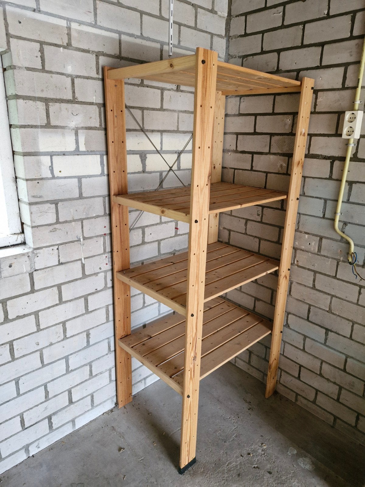 Houten Opbergrek met 4 Planken - 77x54x174 cm, Huis en Inrichting, Ophalen, Gebruikt