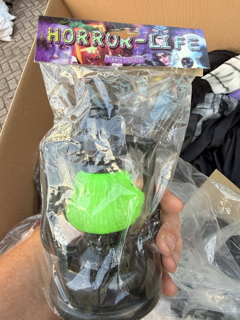 TE KOOP Lantaarn groen, Ophalen of Verzenden, Nieuw, Feestartikel, Halloween of Griezel