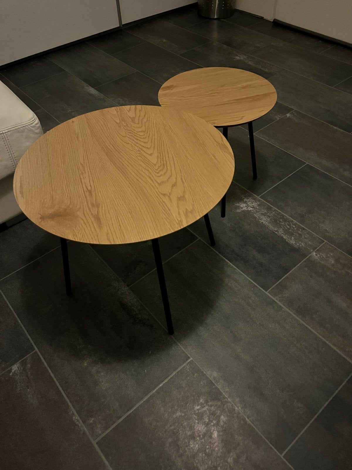Salontafels, Huis en Inrichting, Rond, 55 tot 75 cm, Zo goed als nieuw, Hout