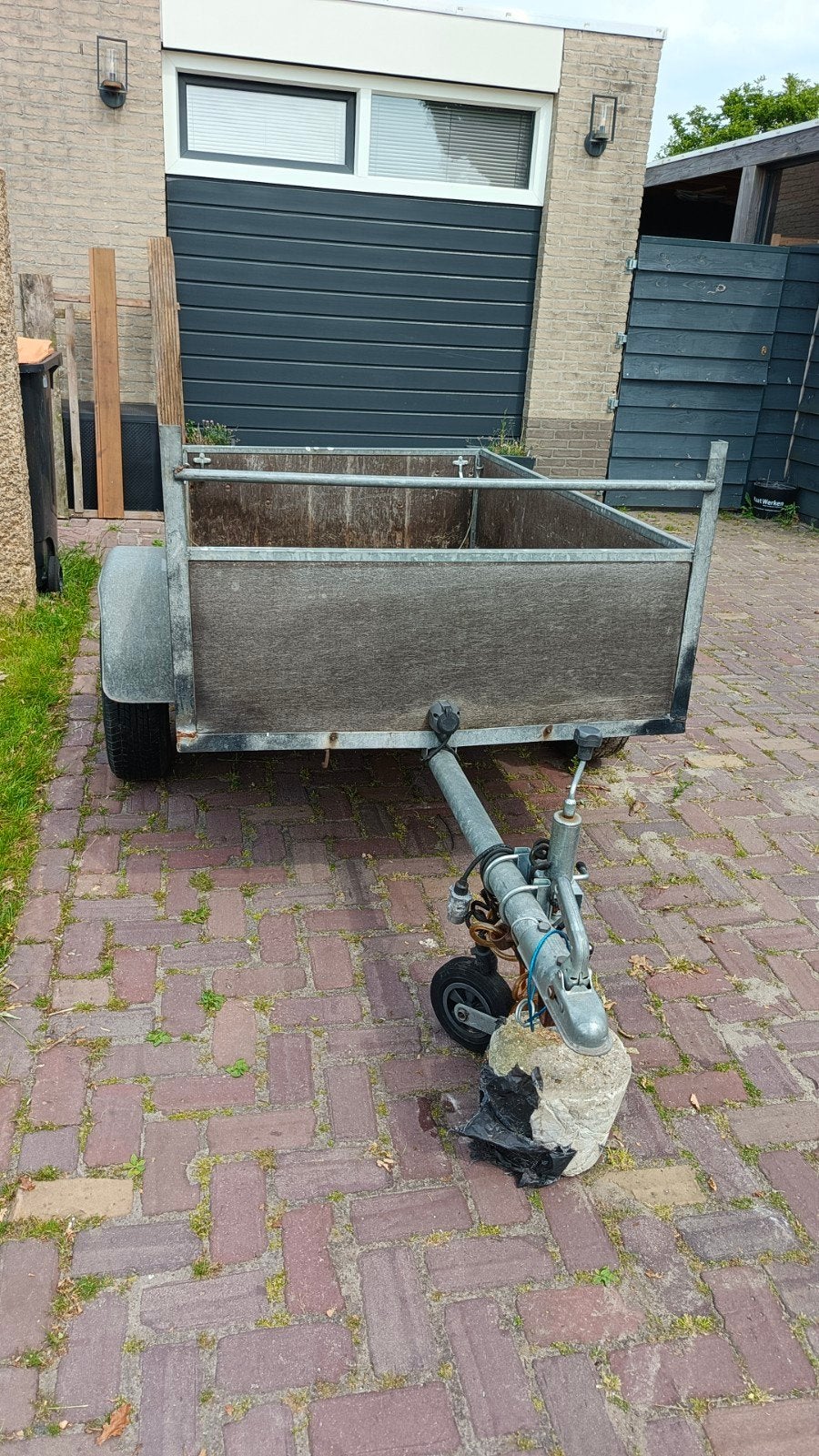 Meto-Trailer aanhanger - Gebruikt 750kg as, Ophalen, Gebruikt