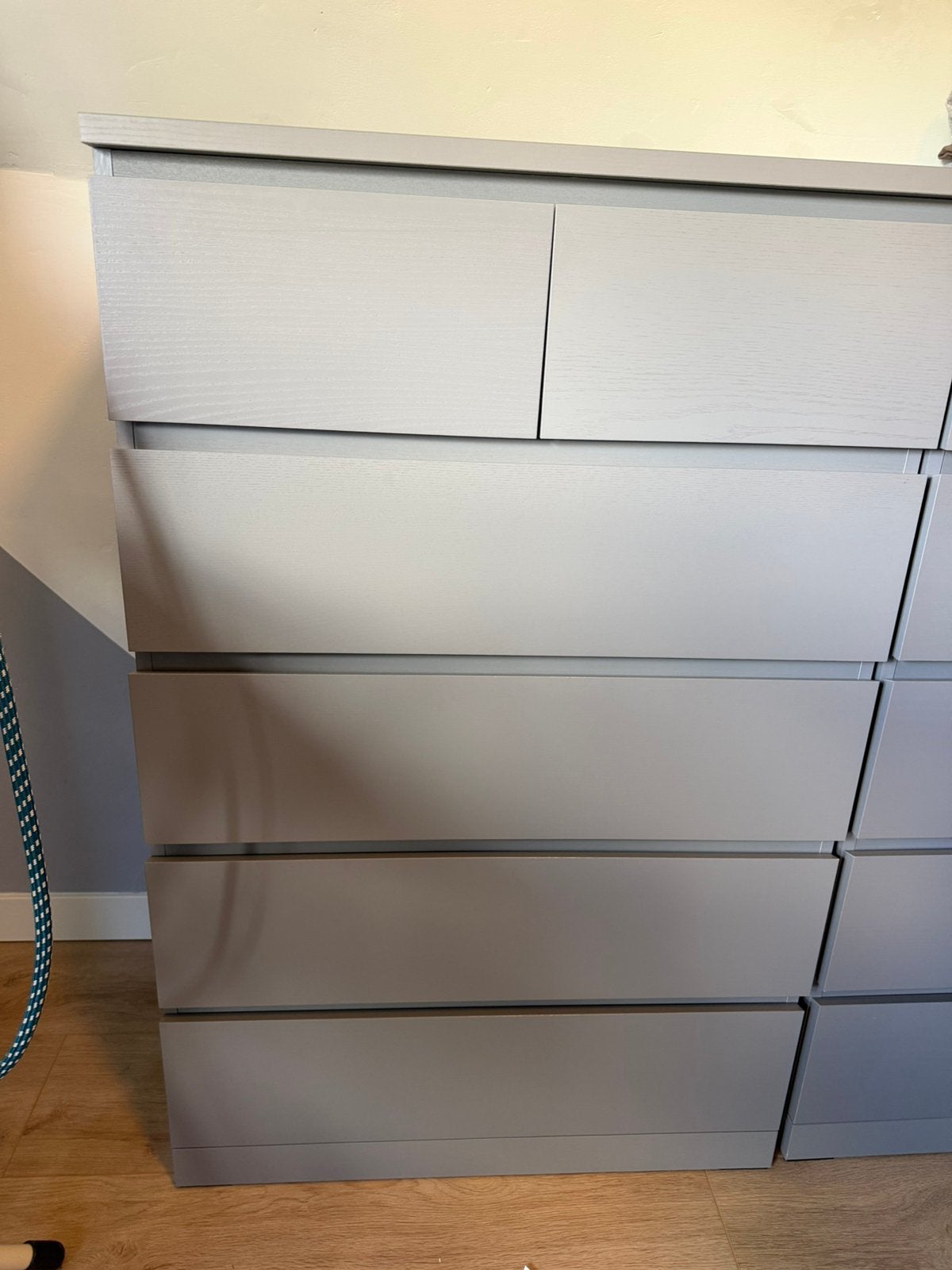 IKEA MALM ladekast – 6 lades – grijs, Ophalen, 5 laden of meer, 50 tot 100 cm, Zo goed als nieuw