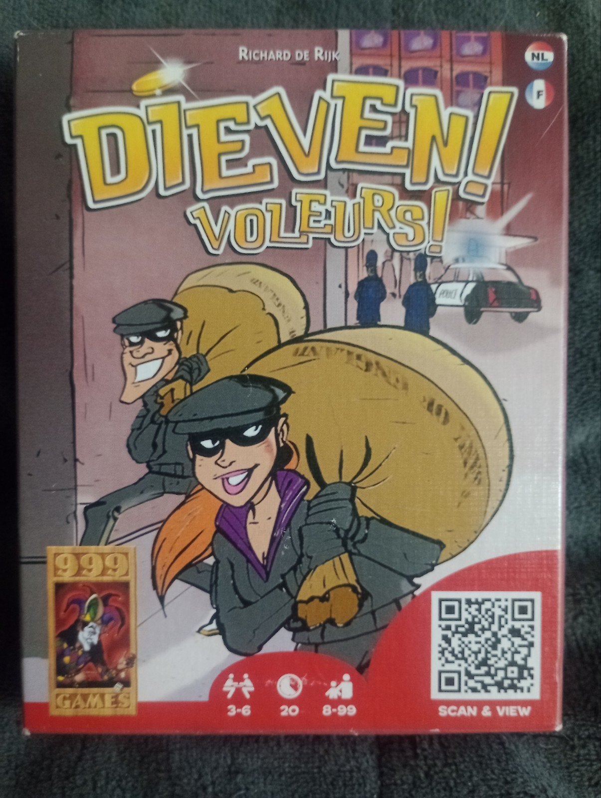 Dieven! Voleurs! Bordspel van Richard de Rijk, Vijf spelers of meer, Ophalen of Verzenden, Gebruikt, 999 Games