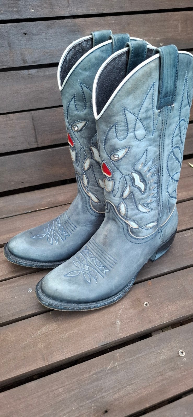 Sendra Cowboylaarzen - Maat 35, Ophalen, Blauw, Gedragen, Hoge laarzen