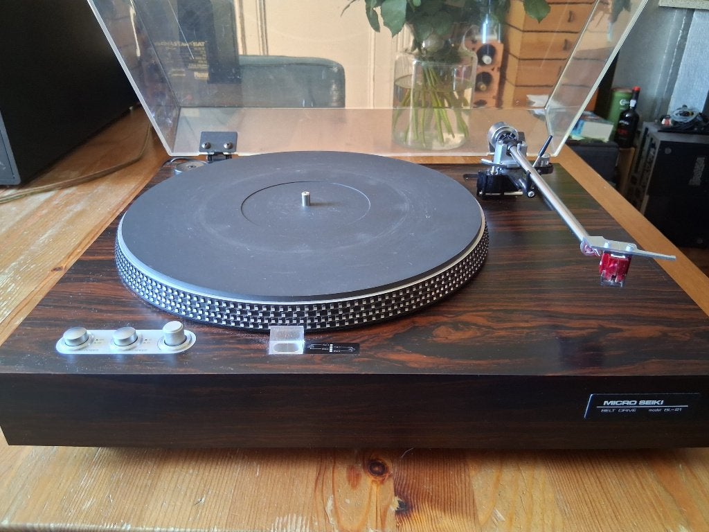Zeldzame Micro Seiki BL-21 platenspeler in originele doos., Ophalen, Gebruikt, Platenspeler, Overige merken