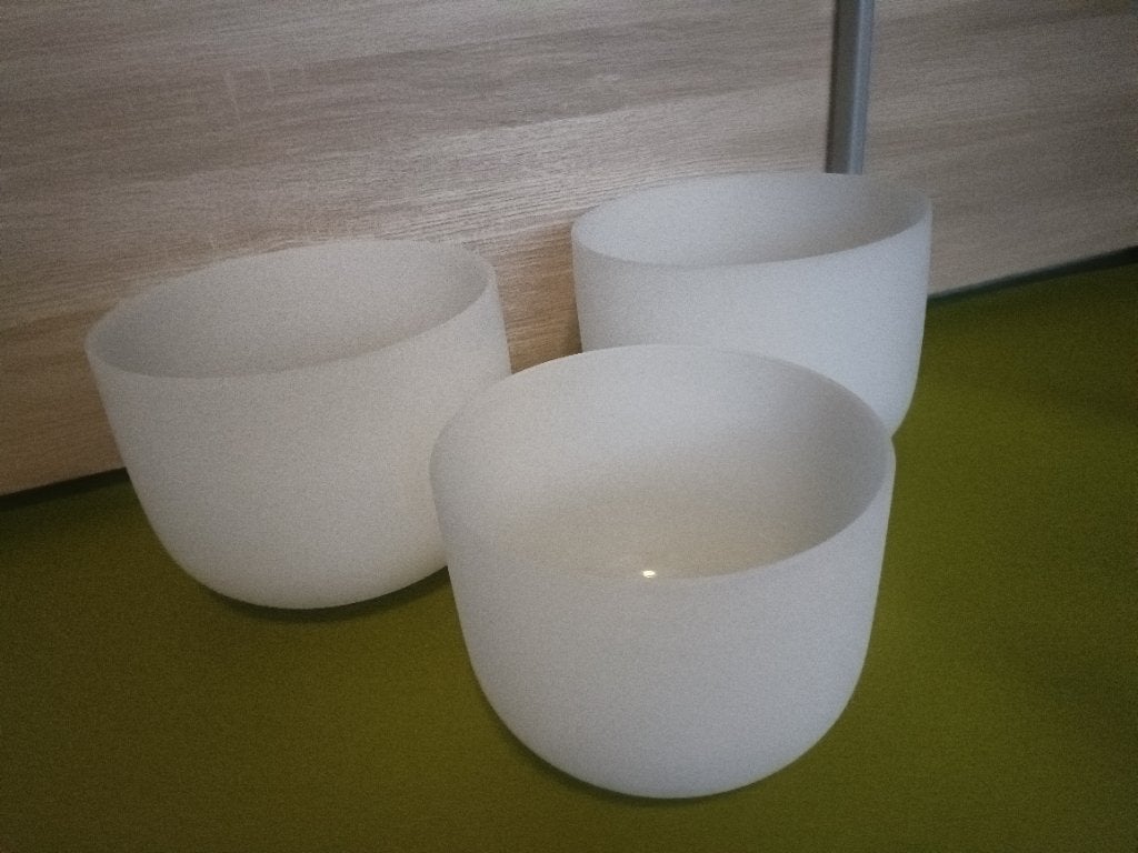 Set kristallen klankschalen, Ophalen, Zo goed als nieuw, Melodische percussie
