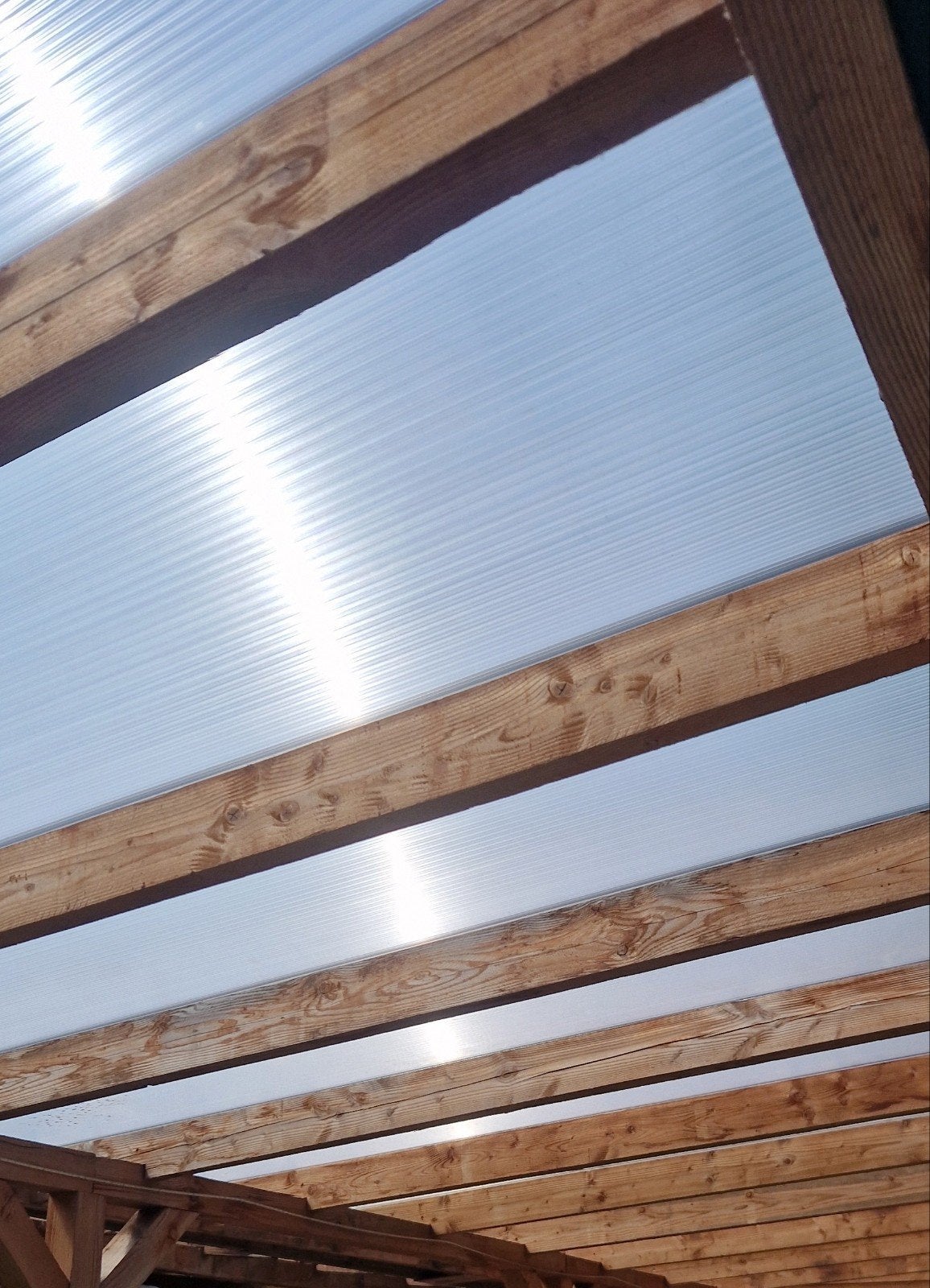 Houten balken 11 x 4,20 m en 11 x 6 m lang, 22 x kanaalplaat, Tuin en Terras, Overkappingen, Ophalen, Gebruikt, Overige typen