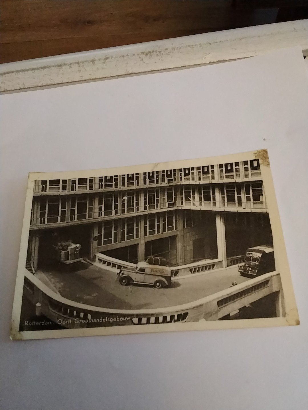 Oude Ansichtkaart Rotterdam OPRIT Groothandelsgebouw, Verzamelen, Ophalen of Verzenden, 1940 tot 1960, Gelopen, Zuid-Holland