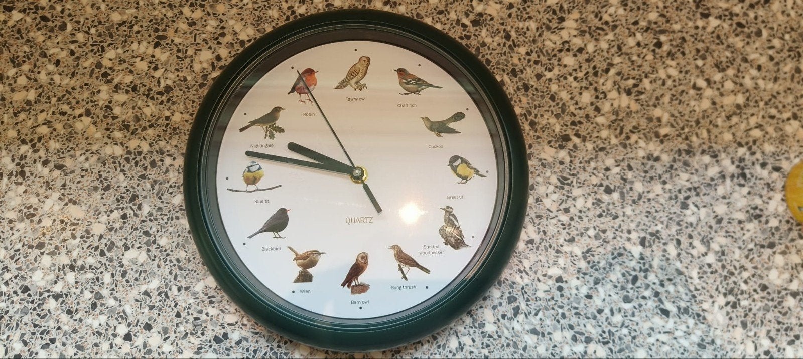 Klok met vogels en vogelgeluiden, Ophalen of Verzenden, Gebruikt