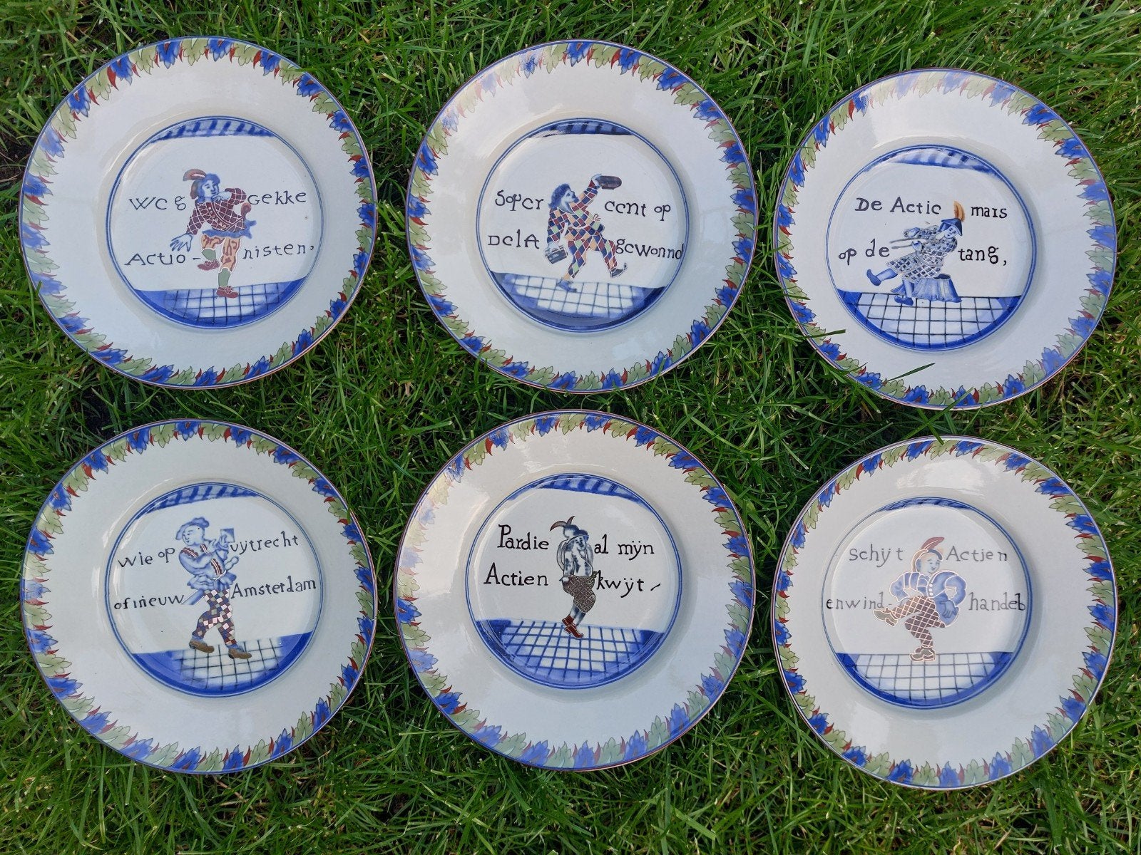 Set van 6 replica bordjes windhandel 1720 NYSE Euronext, Ophalen of Verzenden