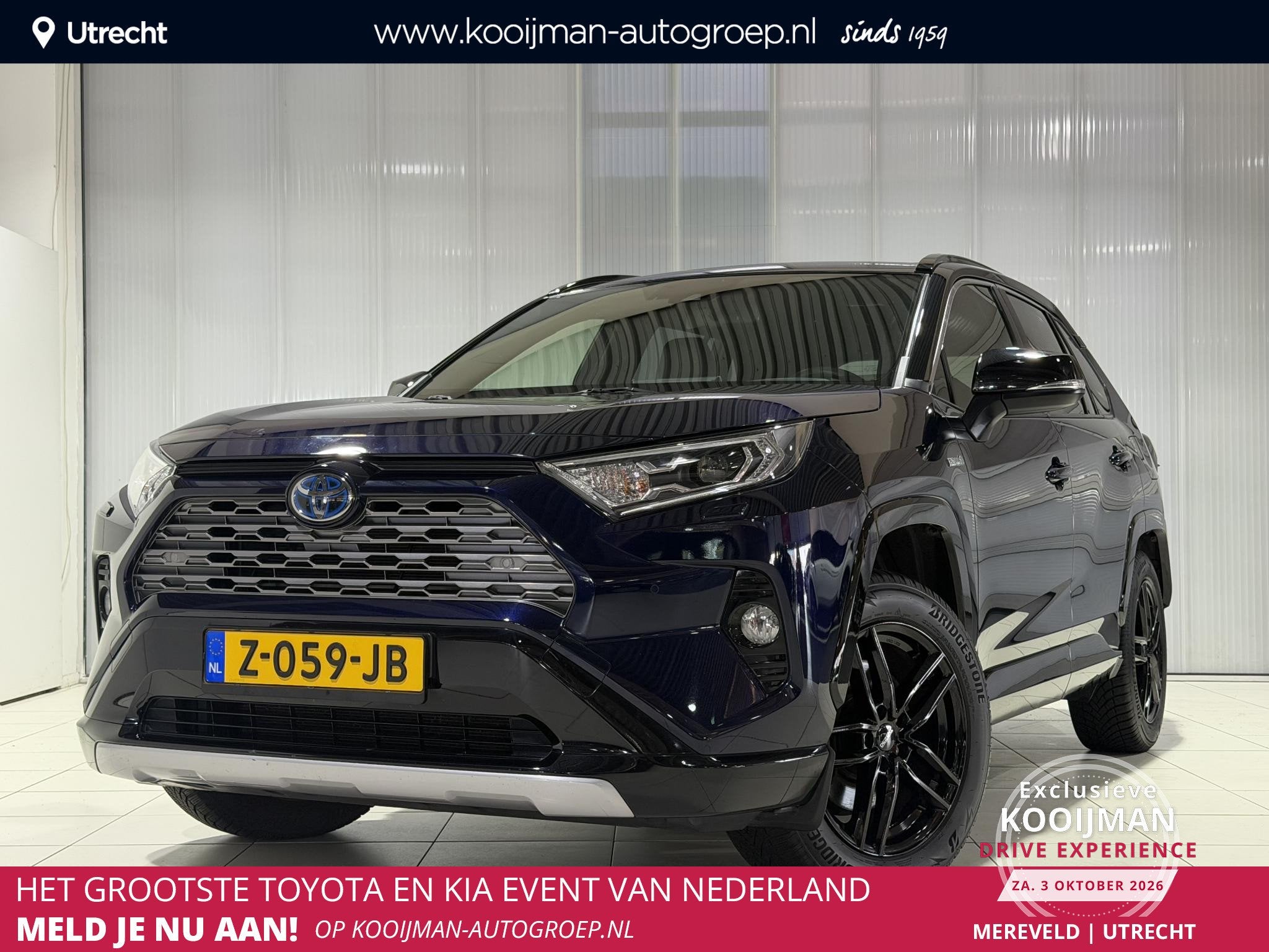 Toyota RAV4 2.5 Hybrid Style Afneembare trekhaak , Winterban, Dealer onderhouden, Gebruikt, Euro 6, 4 cilinders