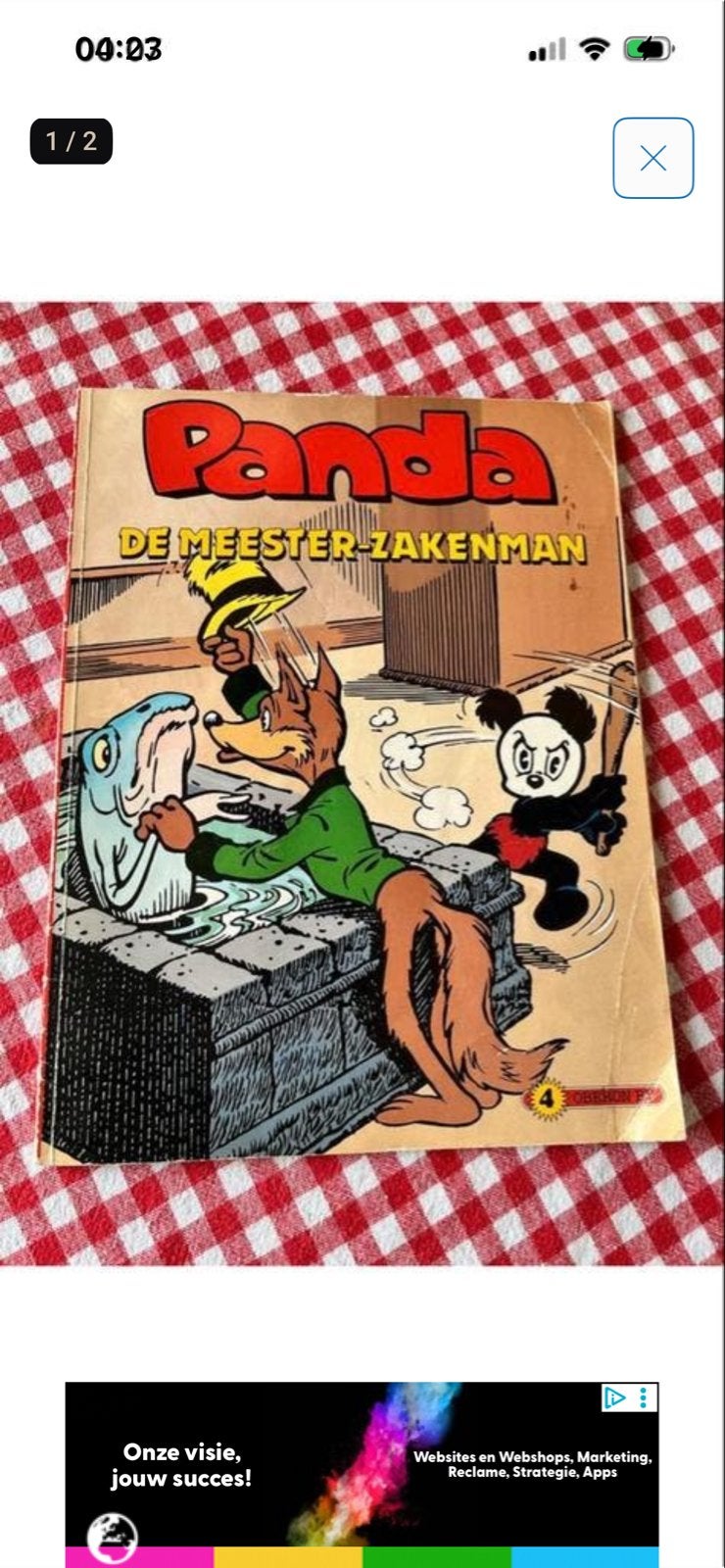 Panda de meester-zakenman - Stripboek, Eén stripboek, Ophalen of Verzenden, Gelezen
