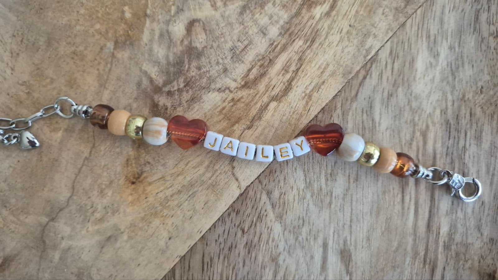 Gepersonaliseerde kralenarmband met naam, Nieuw, Ophalen of Verzenden, Met bedels of kralen, Overige kleuren