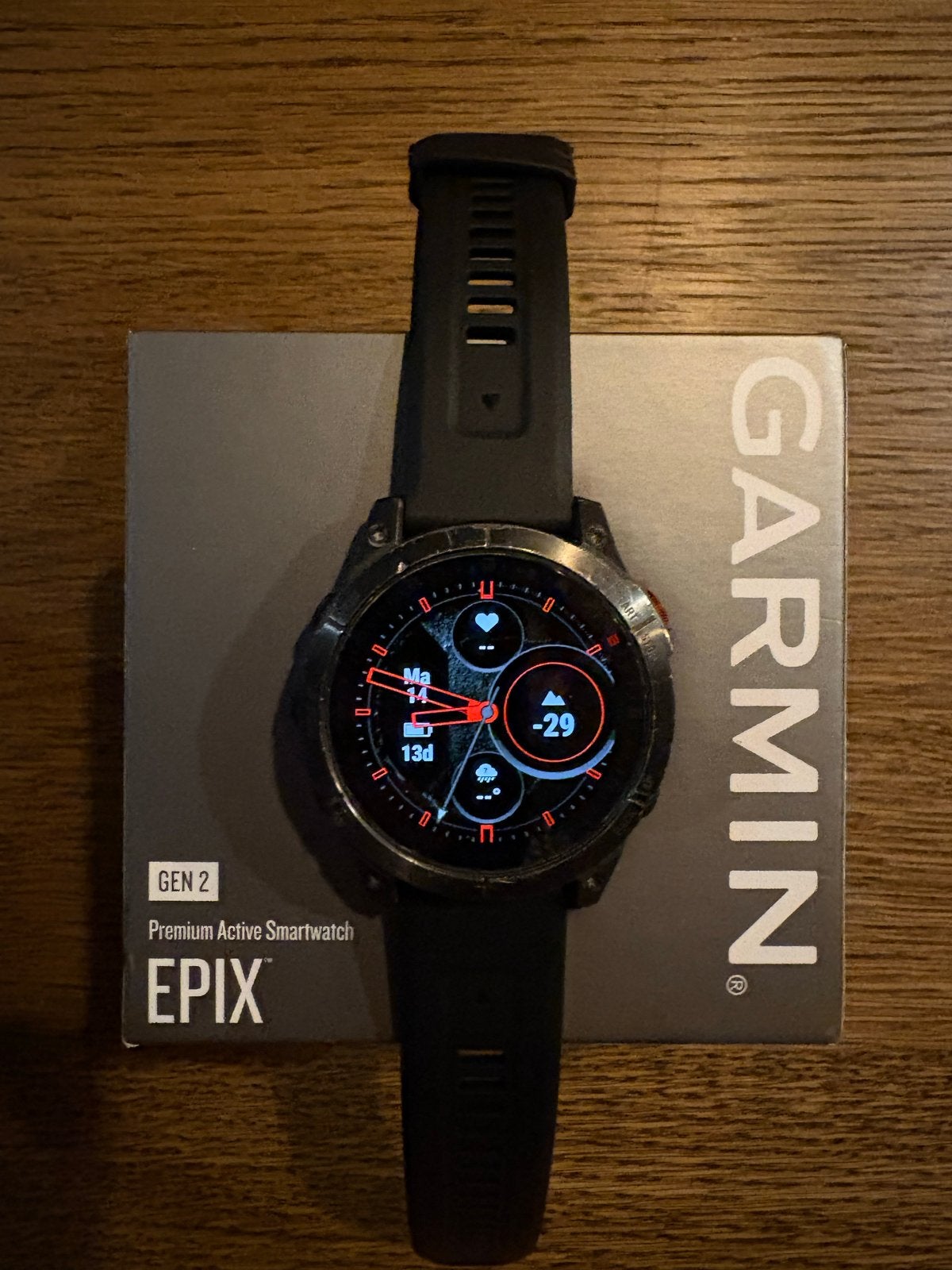Garmin Epix Gen 2 - Prima staat met nieuw orgigineel bandje, Gebruikt, Zwart, Garmin, Ophalen of Verzenden