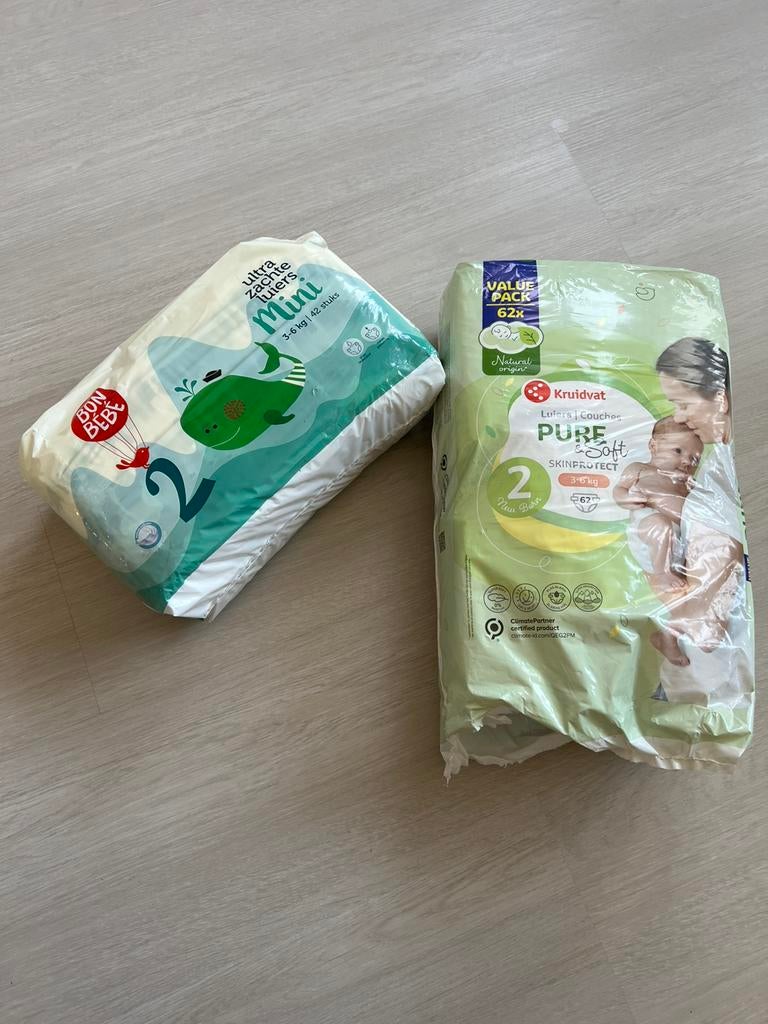 100 luiers maat 2, Ophalen of Verzenden, Nieuw, Overige typen
