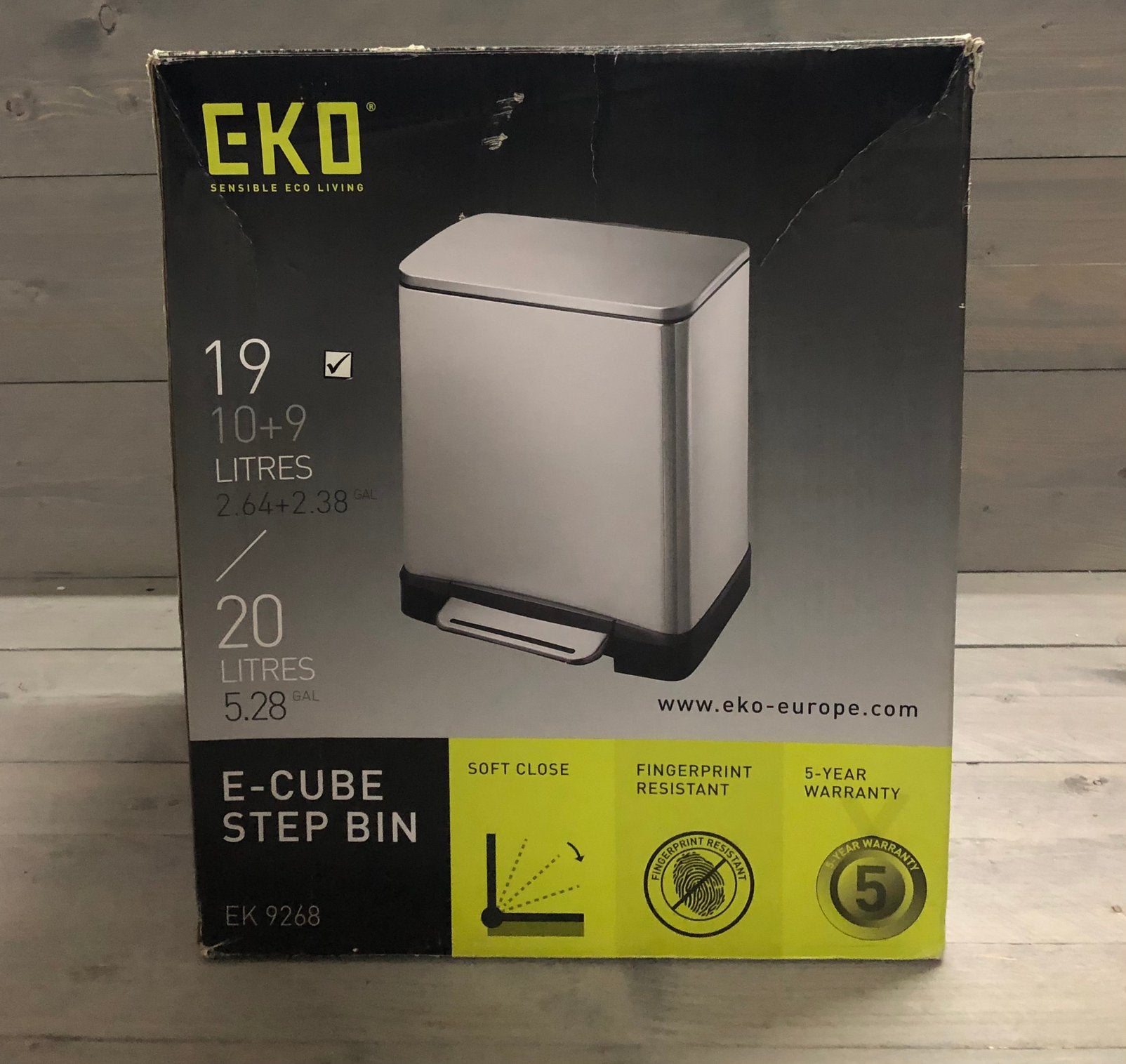 EKO - E-Cube pedaalemmer 12 liter, Nieuw, Ophalen of Verzenden, Rvs, Nvt