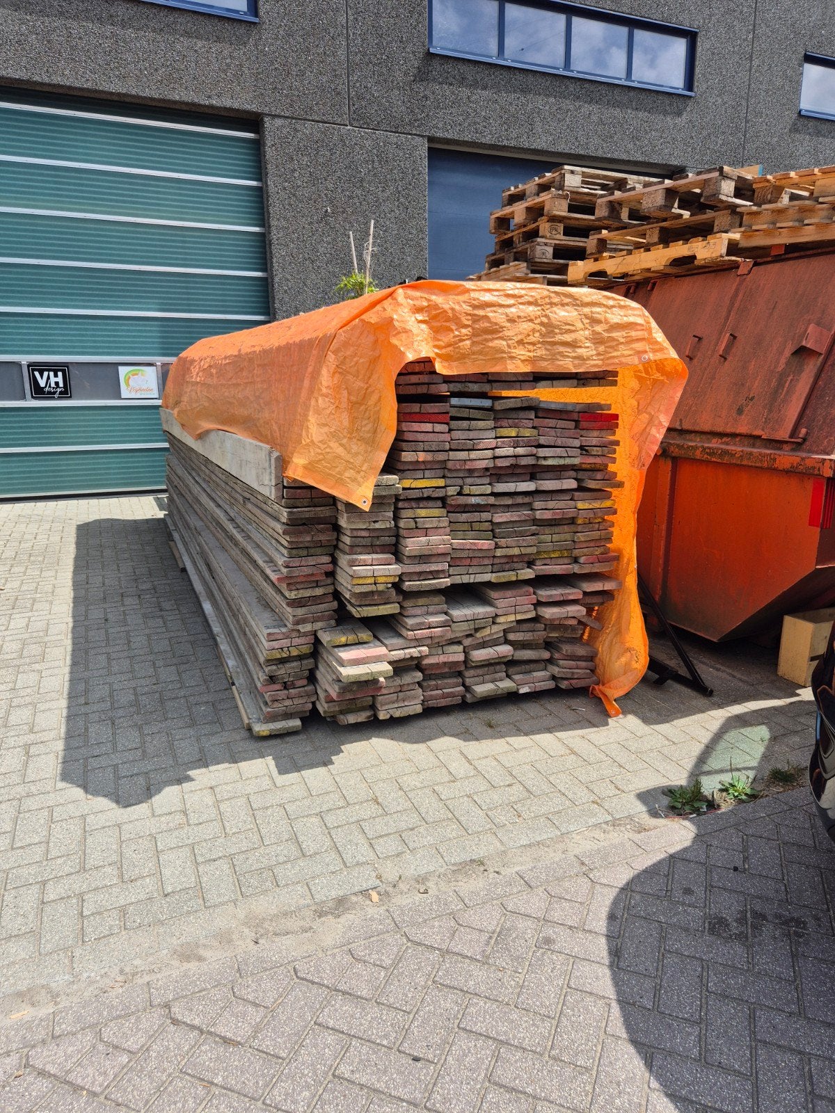 oude steigerplanken, Ophalen, Gebruikt, 25 tot 50 mm, Plank