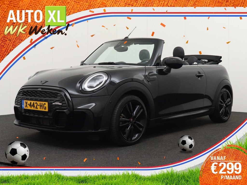 MINI Cabrio 136 PK Aut. Cooper JCW-Pakket Climate Leder Came, 136 pk, Gebruikt, 4 stoelen, Zwart