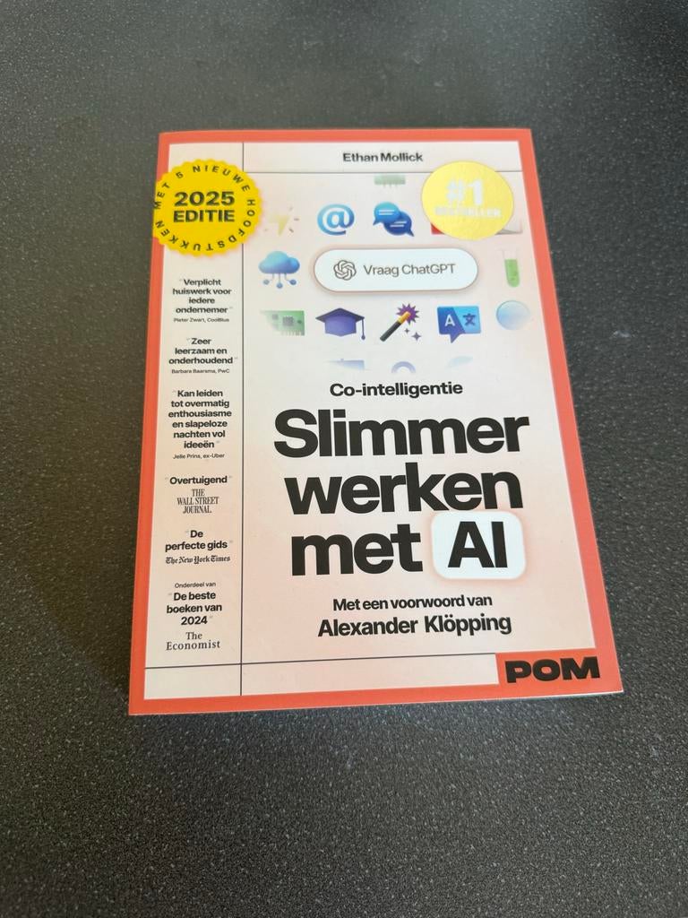 Slimmer werken met AI - Co-intelligentie (2025 editie), Boeken, Informatica en Computer, Ophalen of Verzenden, Zo goed als nieuw