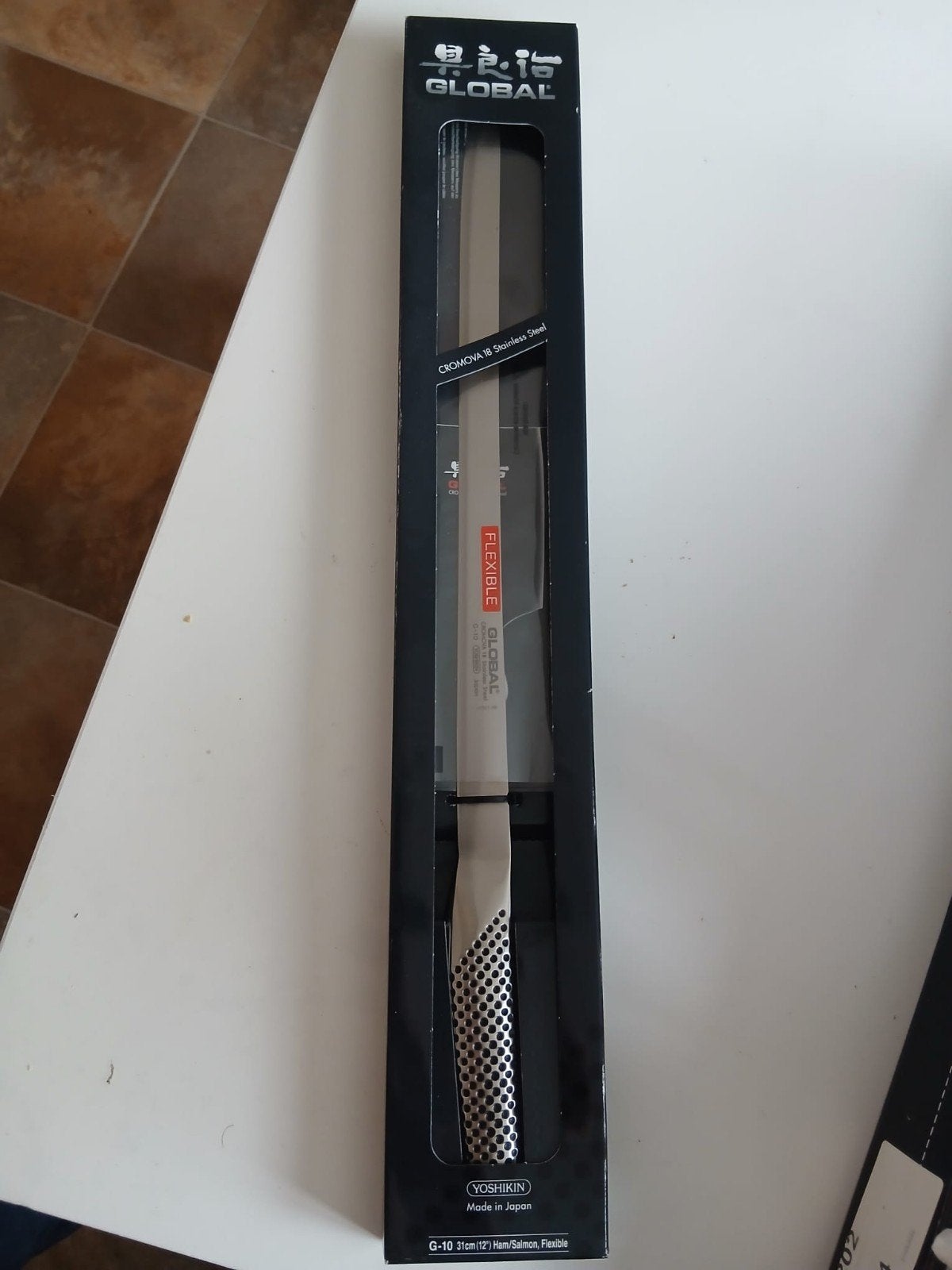 Global G-10 Zalmmes 31 cm - Cromova 18 RVS, Flexibel, Ophalen of Verzenden