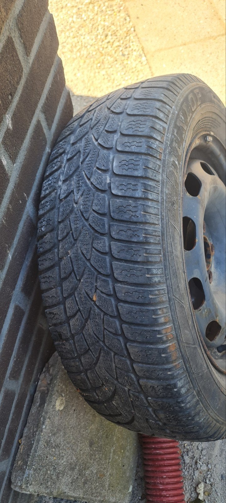 Dunlop Winterband op stalen velg 195/65R15 M+S, Auto-onderdelen, Ophalen, Gebruikt