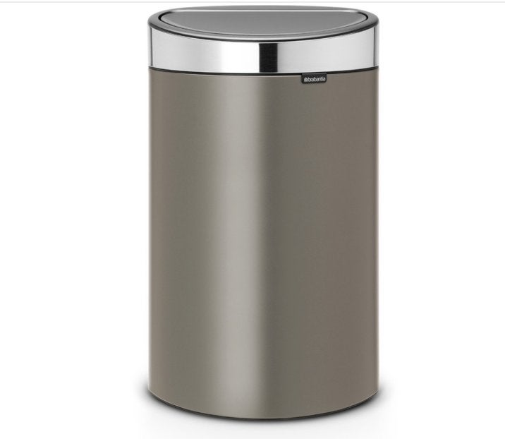 Brabantia  Prullenbak - 40 liter - Platinum/Matt Steel dekse, Huis en Inrichting, 50 – 75, Nieuw, 40 liter of meer, Ophalen of Verzenden