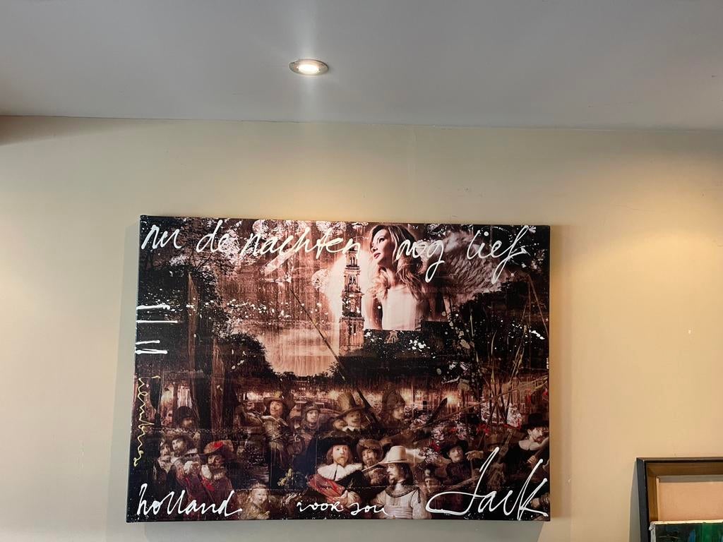 Jack Liemburg origineel canvas 'Nachten' 100x140cm + COA, Ophalen