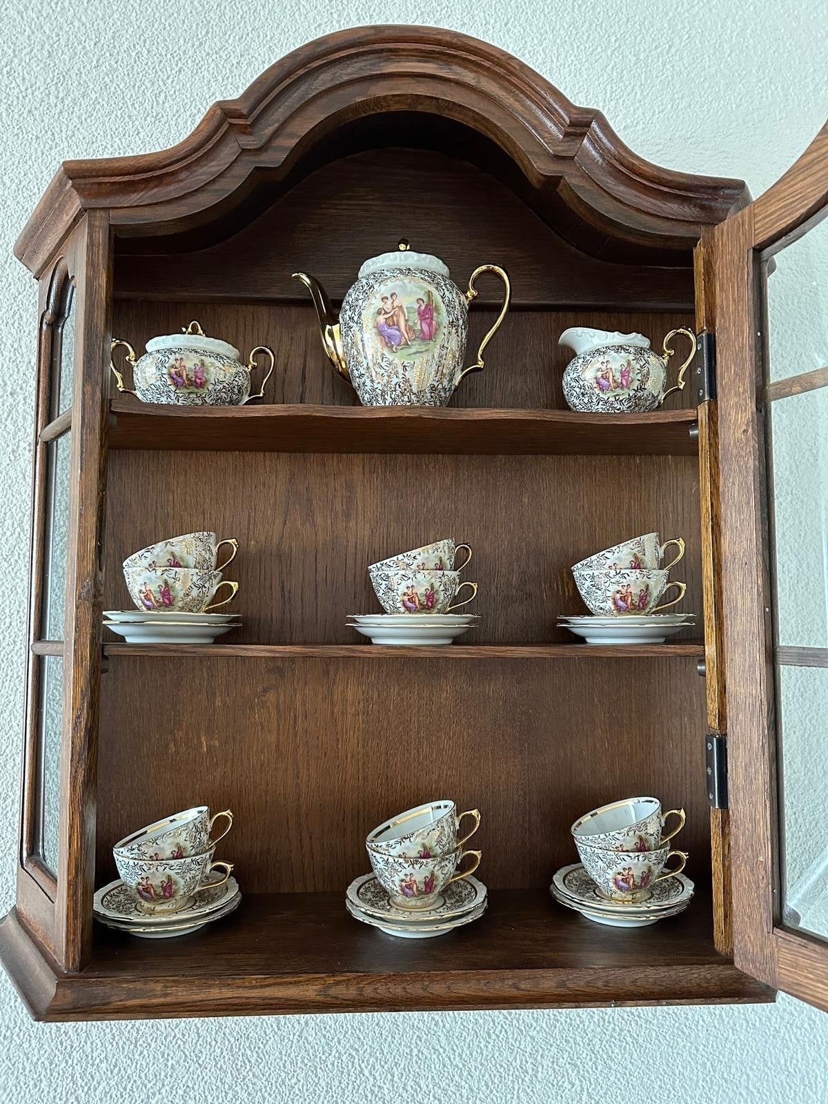 12-delig servies, goud afgewerkt - KAHLA porselein, Ophalen