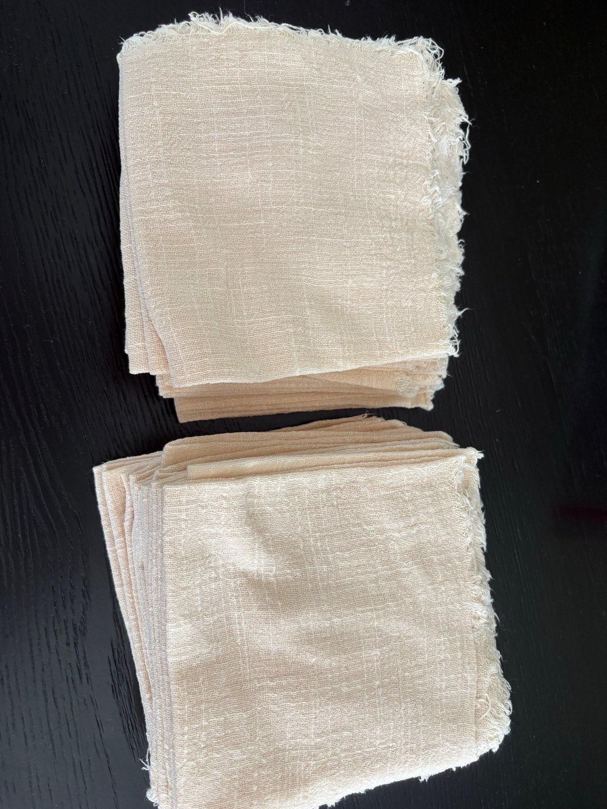 Linnen Servetten  - Beige- 38 stuks, Linnen, Beige, Wasbaar, Ophalen of Verzenden