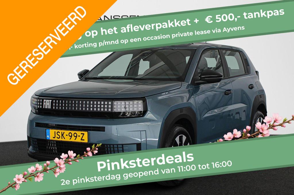Fiat Grande Panda 1.2 Hybrid ICON Automaat Apple Carplay Air, Auto's, Stof, 600 kg, Blauw, Origineel Nederlands