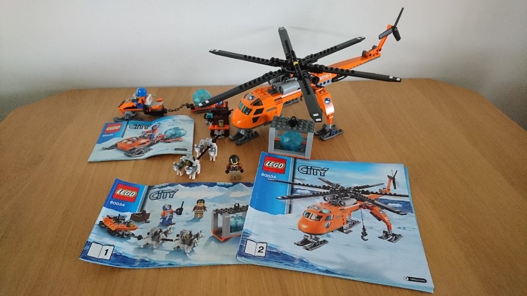 lego 60032/60034 Artic helicrane&sledehonden, Inclusief accessoires, City, Lego, Ophalen of Verzenden