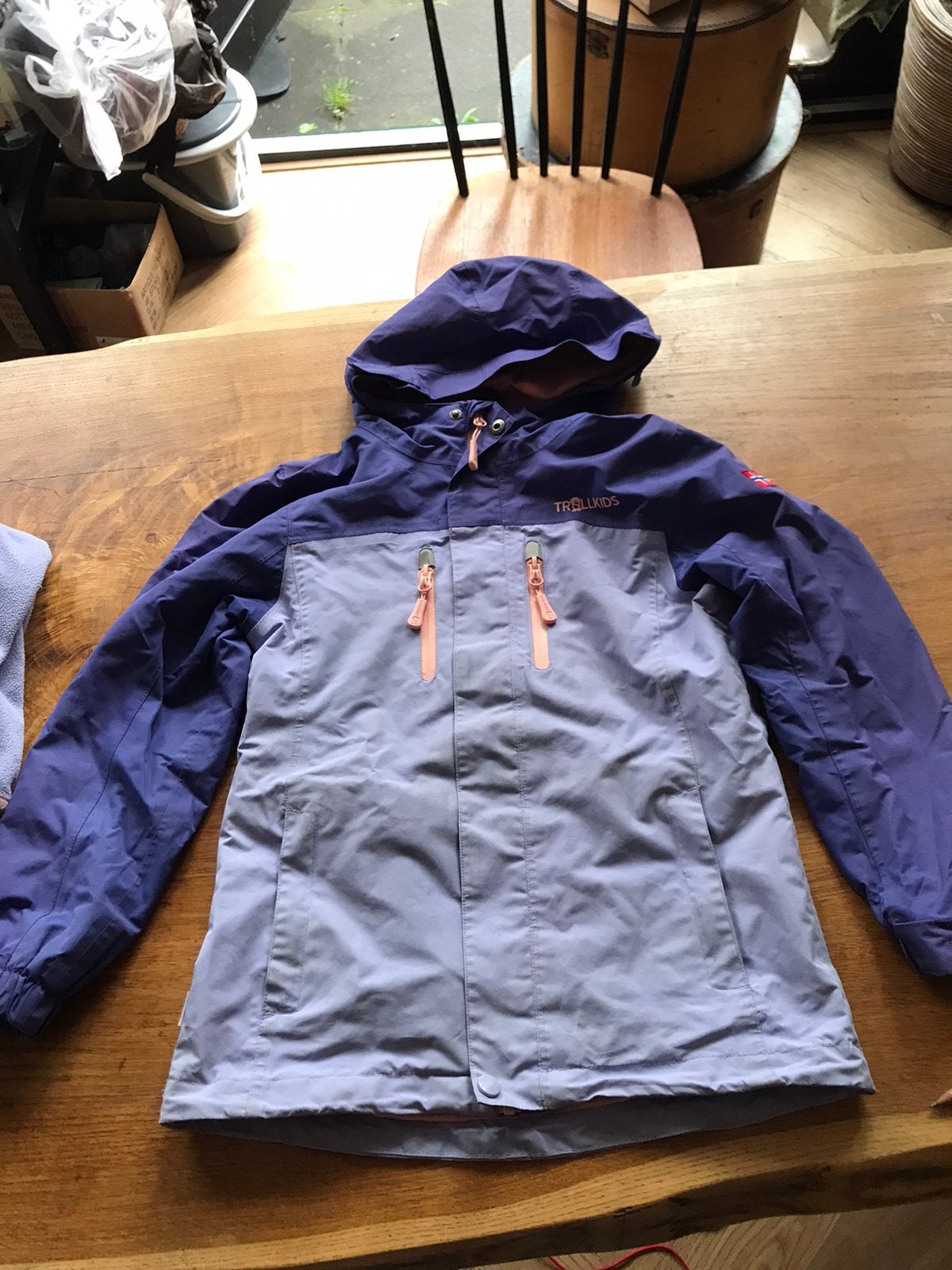 Trollkids regenjas met inrits fleece maat 140, Meisje, Trollkids, Ophalen of Verzenden, Zo goed als nieuw