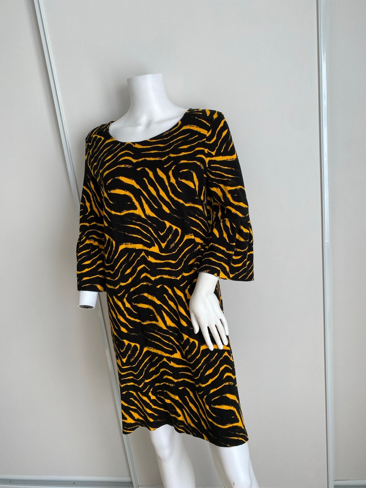 Jurk Juffrouw Jansen Amsterdam XL zebraprint, Zwart, Maat 46/48 (XL) of groter, Ophalen of Verzenden, Zo goed als nieuw
