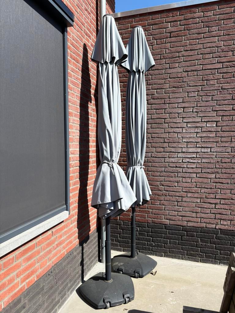 Parasol diameter 4 meter 2 stuks, Tuin en Terras, Ophalen, Gebruikt