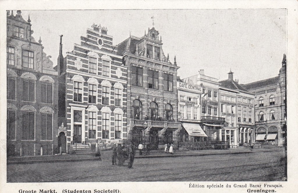 Groningen - Groote Markt met Studentensocieteit, Verzenden, Voor 1920, Ongelopen, Groningen