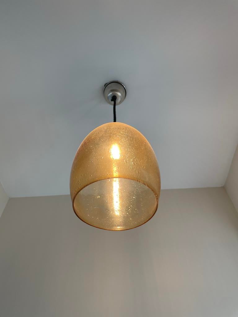 Glazen lamp van Sissy Boy - Stijlvolle hanglamp, Huis en Inrichting, Lampen | Hanglampen, Ophalen, Gebruikt, Glas, Minder dan 50 cm