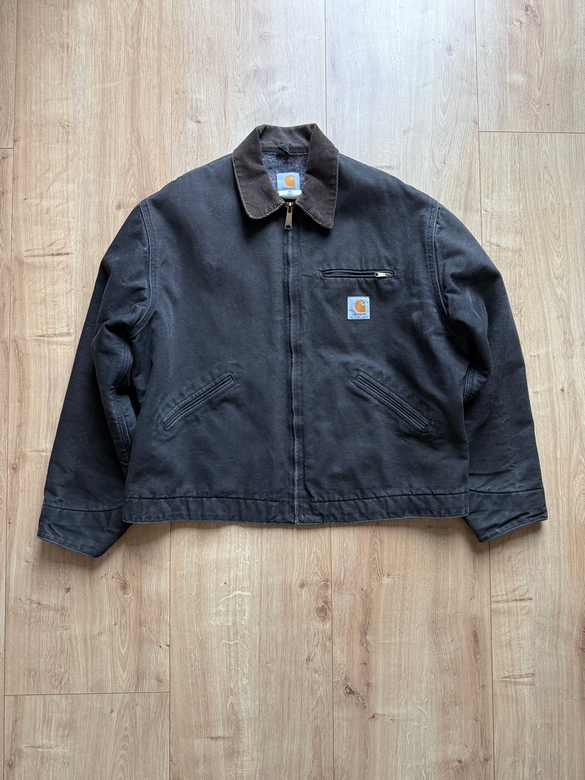 Carhartt Detroit Jacket - Made In USA - Maat M/L, Ophalen, Gedragen, Maat 52/54 (L), Zwart